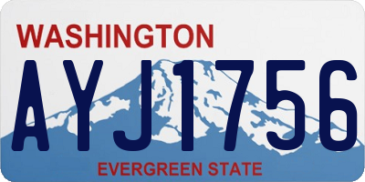 WA license plate AYJ1756