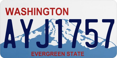 WA license plate AYJ1757