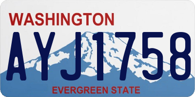 WA license plate AYJ1758