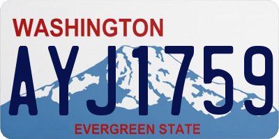 WA license plate AYJ1759