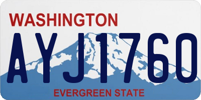 WA license plate AYJ1760
