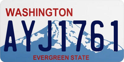 WA license plate AYJ1761