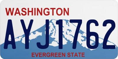 WA license plate AYJ1762
