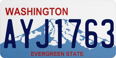 WA license plate AYJ1763