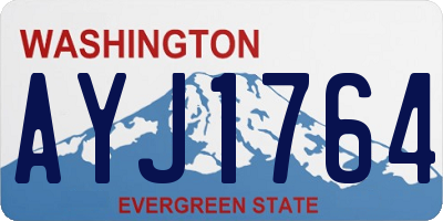 WA license plate AYJ1764