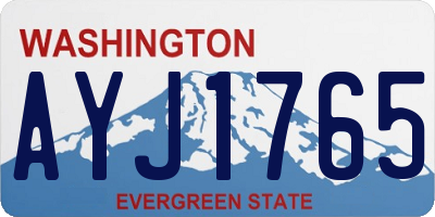 WA license plate AYJ1765