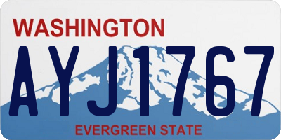 WA license plate AYJ1767