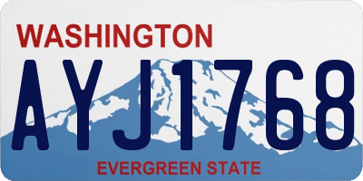 WA license plate AYJ1768