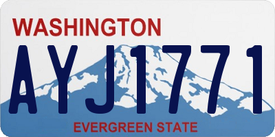 WA license plate AYJ1771