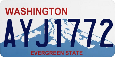 WA license plate AYJ1772