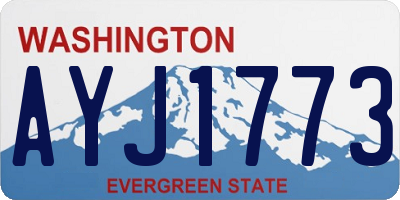 WA license plate AYJ1773