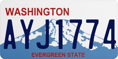 WA license plate AYJ1774