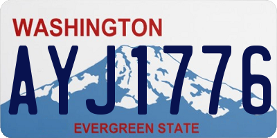 WA license plate AYJ1776