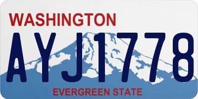 WA license plate AYJ1778