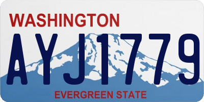 WA license plate AYJ1779