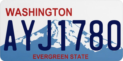 WA license plate AYJ1780