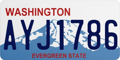 WA license plate AYJ1786
