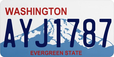 WA license plate AYJ1787