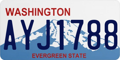 WA license plate AYJ1788