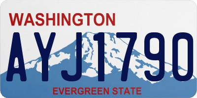 WA license plate AYJ1790