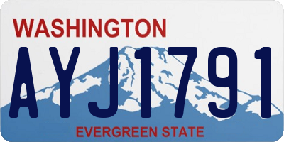 WA license plate AYJ1791