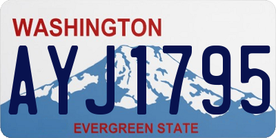 WA license plate AYJ1795