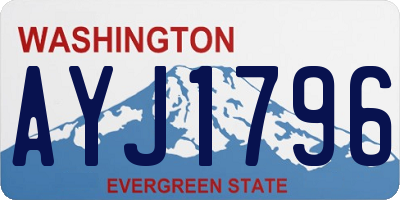 WA license plate AYJ1796