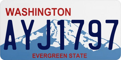 WA license plate AYJ1797