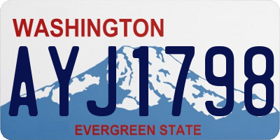 WA license plate AYJ1798
