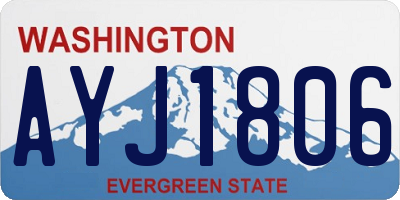 WA license plate AYJ1806