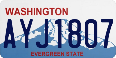 WA license plate AYJ1807