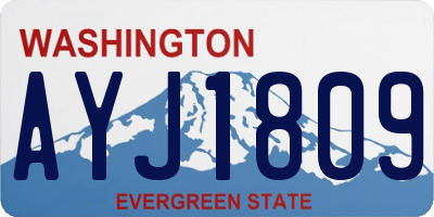 WA license plate AYJ1809
