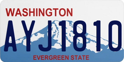 WA license plate AYJ1810