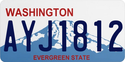 WA license plate AYJ1812