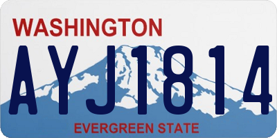 WA license plate AYJ1814