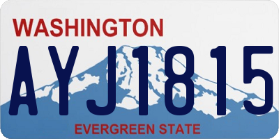 WA license plate AYJ1815
