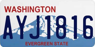 WA license plate AYJ1816