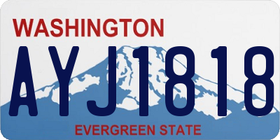 WA license plate AYJ1818