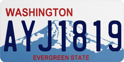 WA license plate AYJ1819
