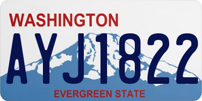 WA license plate AYJ1822