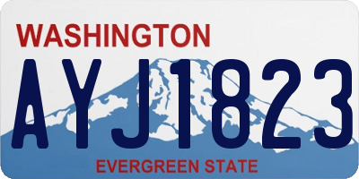 WA license plate AYJ1823