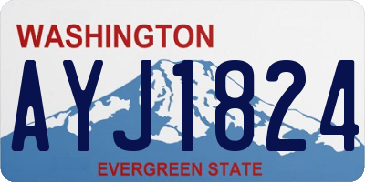 WA license plate AYJ1824