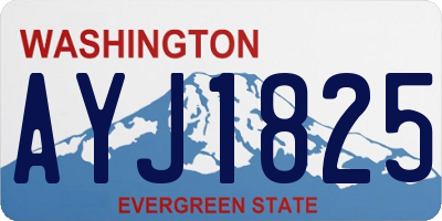 WA license plate AYJ1825