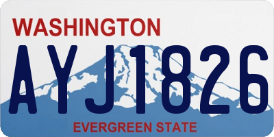 WA license plate AYJ1826