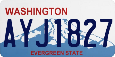 WA license plate AYJ1827