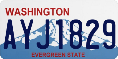 WA license plate AYJ1829