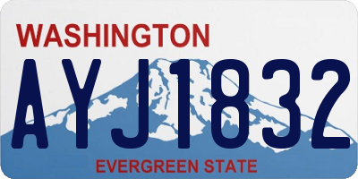 WA license plate AYJ1832