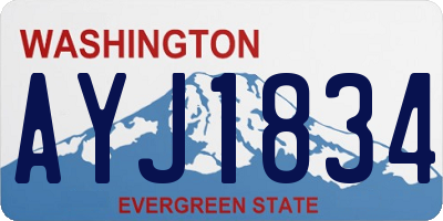 WA license plate AYJ1834