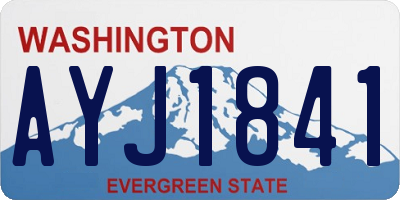 WA license plate AYJ1841