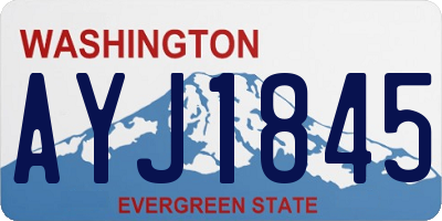 WA license plate AYJ1845